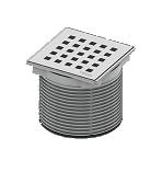 Декоративная решетка quadratum 100 мм с монтажным элементом TECE 366 00 07