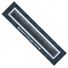 Дизайн-решетка под плитку Viega ER4 мат.хром. 589561. длина 750 мм.