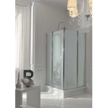 Душевой уголок 90х90 DX/SX квадр. стекло узорчатое .бронза RETRO Kerasan 9145P3