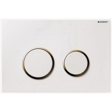 Клавиша Sigma 20 рамка, кнопка белая/обод кнопки - золото