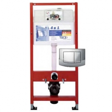 Монтажная рама + кнопка AMBIA с 2 клавишами, хром + звукоизолирующая прокладка + крепеж TECE 9.400.005 (9400005)