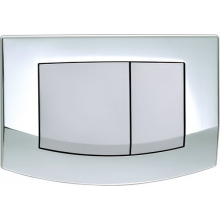 Панель AMBIA с двумя клавишами смыва микс (рамка-хром глянцевый, клавиши-хром матовый) TECE 9.240.254 (9240254)