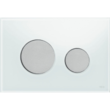 Панель LOOP с двумя клавишами из белого стекла, клавиша хром матовый TECE 9.240.659 (9240659)