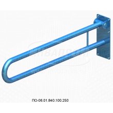 Поручень белый для инвалидов откидной ПО-06.01.840.100.250