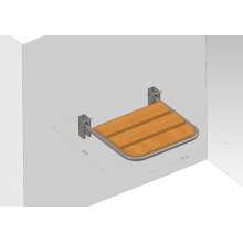 Стул откидной для душевой СО 1