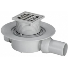 Viega трап сухой затвор, горизонт,реш.100х100 нерж. 583217 пластик рамка